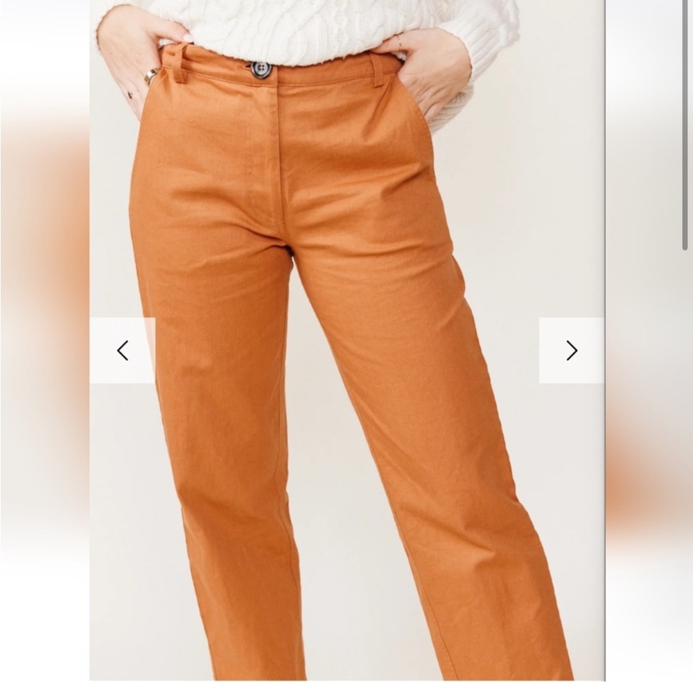 Able Ann Twill Terracotta Straight Leg Pants